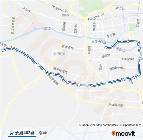公交余姚403路的线路图