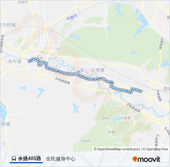 余姚405路 Bus Line Map