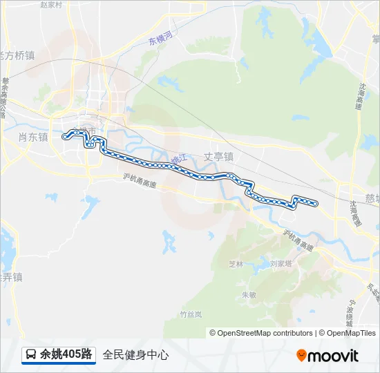 公交余姚405路的线路图