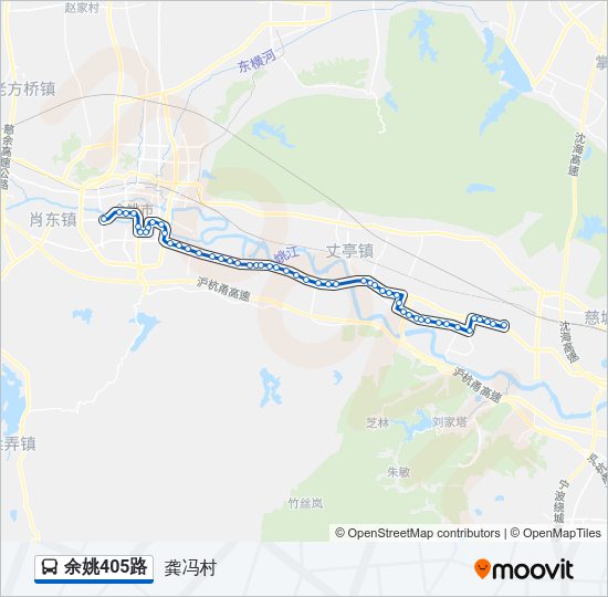 公交余姚405路的线路图
