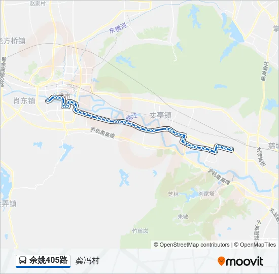 余姚405路 Bus Line Map