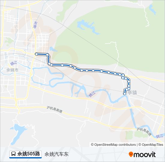 公交余姚505路的线路图
