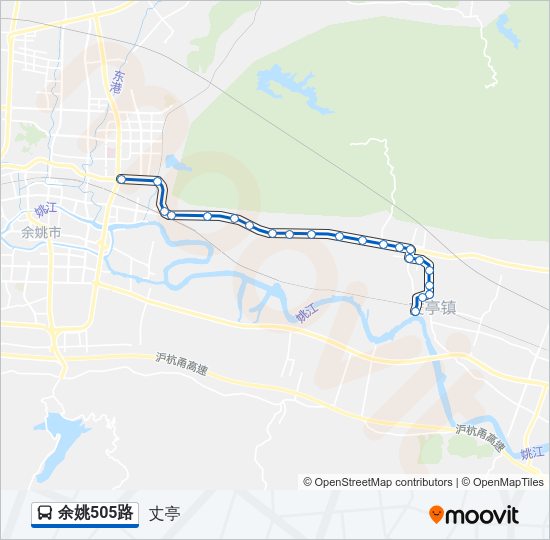 余姚505路 Bus Line Map