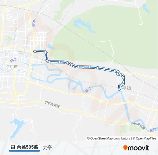公交余姚505路的线路图
