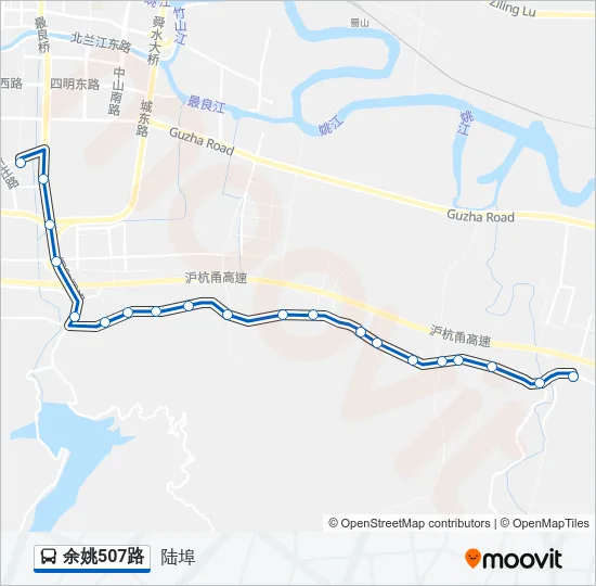 余姚507路 Bus Line Map