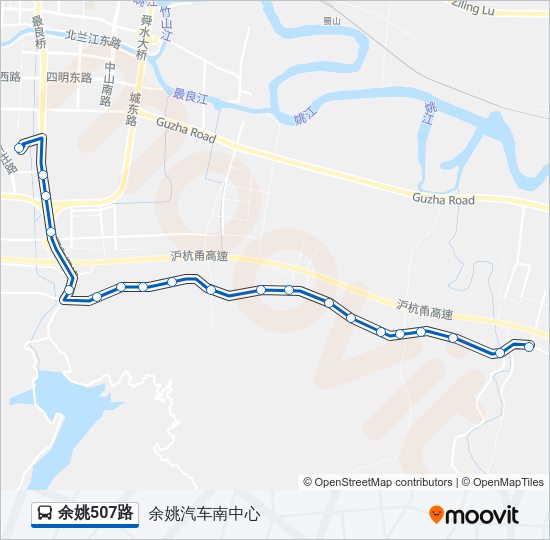 公交余姚507路的线路图