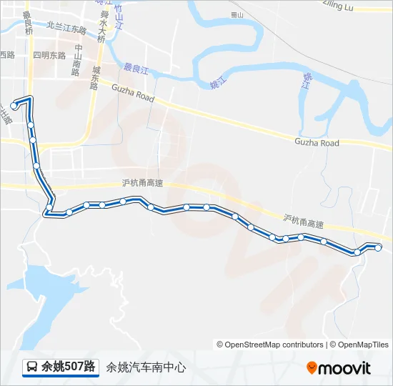 余姚507路 Bus Line Map