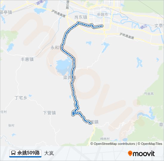 余姚509路 Bus Line Map