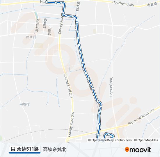 公交余姚511路的线路图