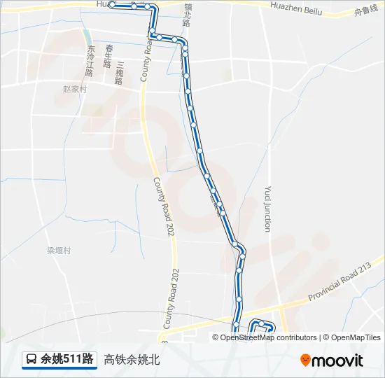 公交余姚511路的线路图