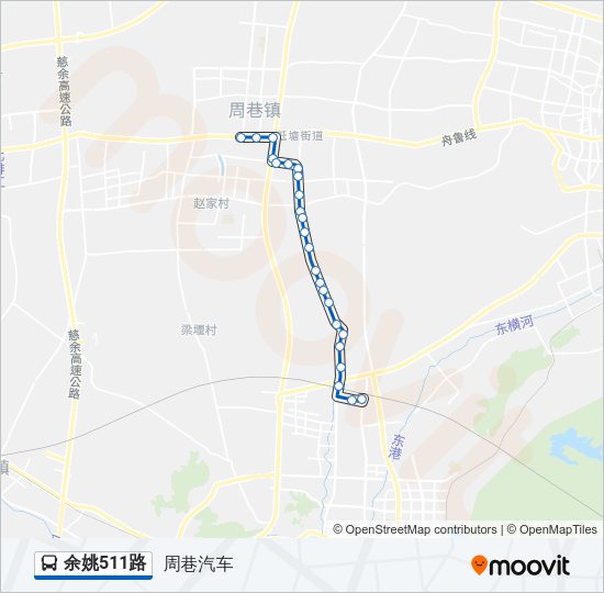 公交余姚511路的线路图