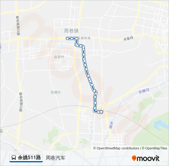 公交余姚511路的线路图