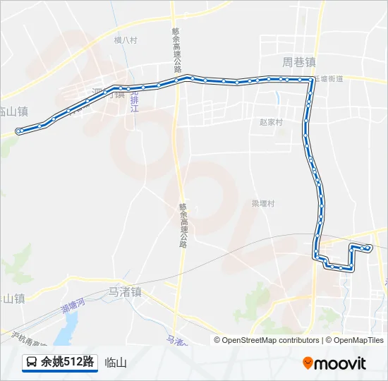 公交余姚512路的线路图