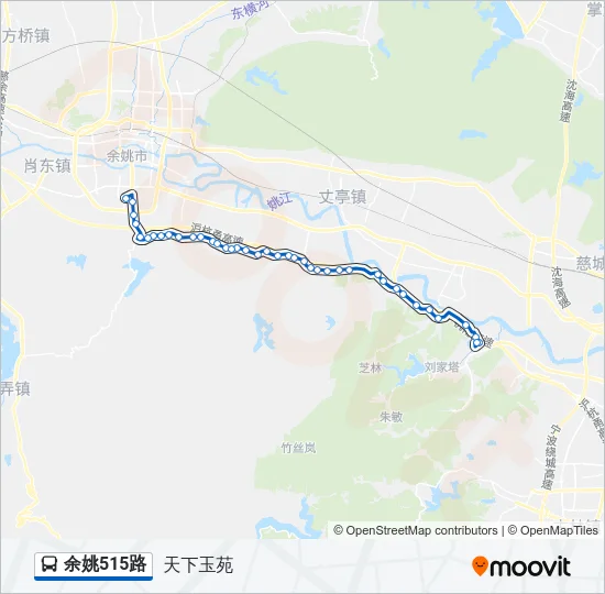 公交余姚515路的线路图