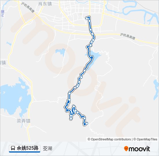 公交余姚525路的线路图