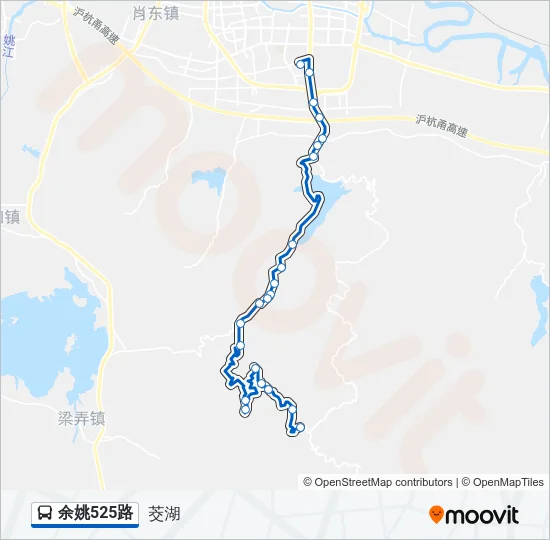 余姚525路 Bus Line Map