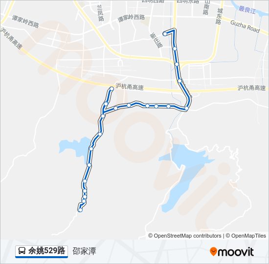 余姚529路 Bus Line Map
