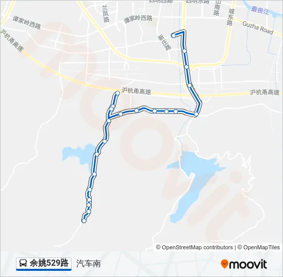 公交余姚529路的线路图