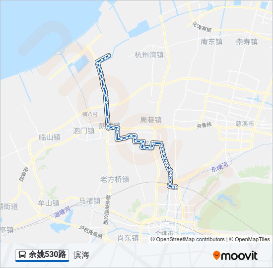 公交余姚530路的线路图