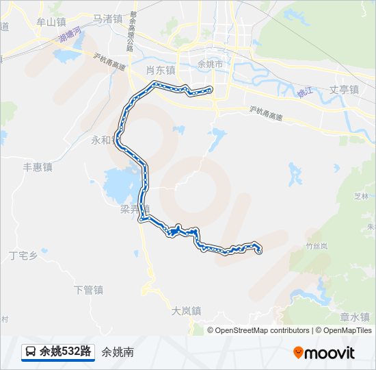公交余姚532路的线路图