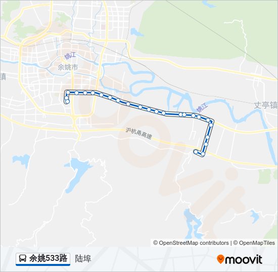 公交余姚533路的线路图