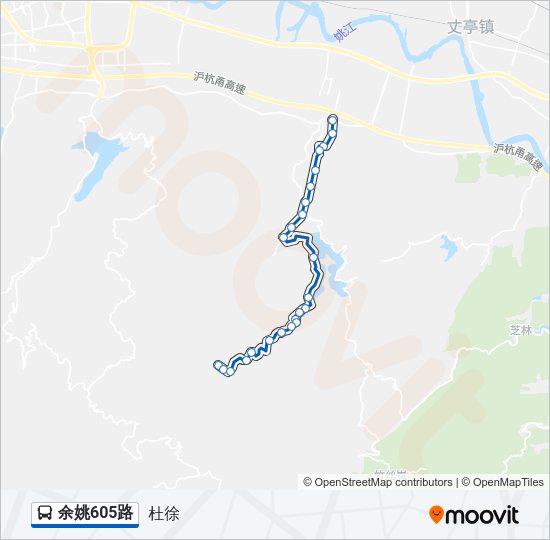 公交余姚605路的线路图