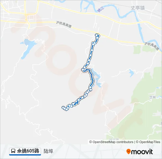 余姚605路 Bus Line Map