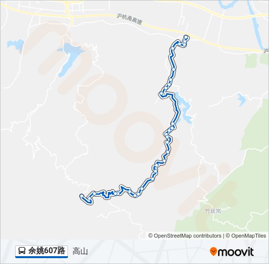 公交余姚607路的线路图