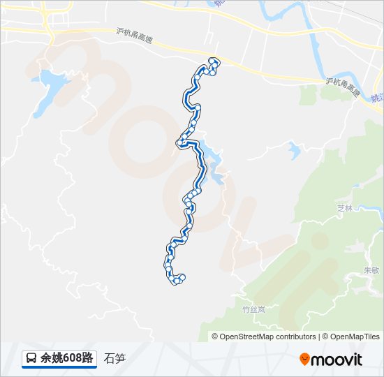 公交余姚608路的线路图