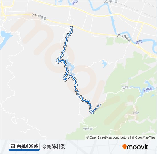 余姚609路 Bus Line Map