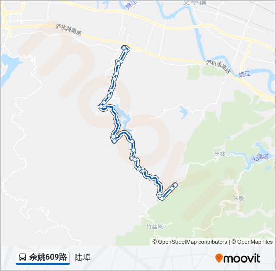 余姚609路 Bus Line Map