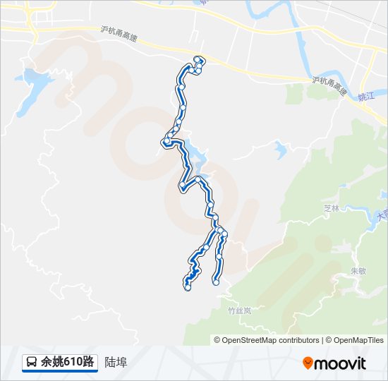 公交余姚610路的线路图