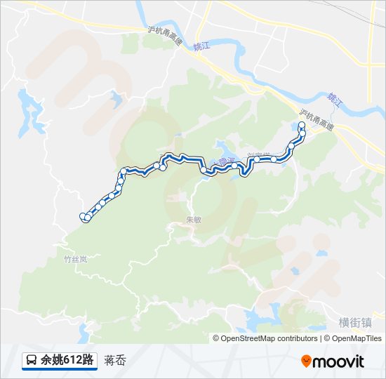 余姚612路 Bus Line Map