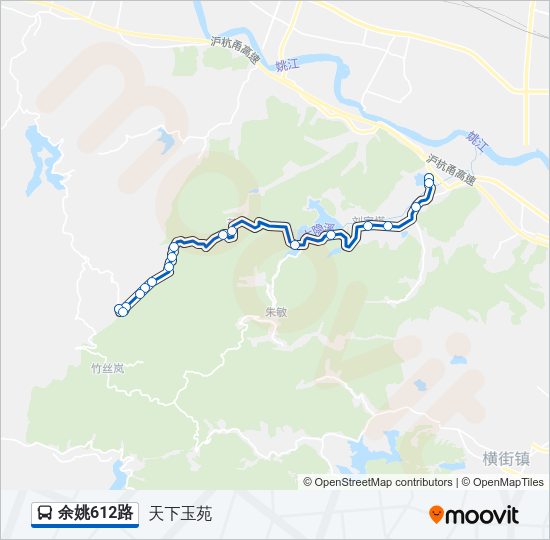 公交余姚612路的线路图