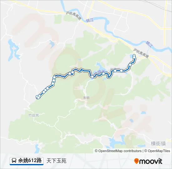 公交余姚612路的线路图