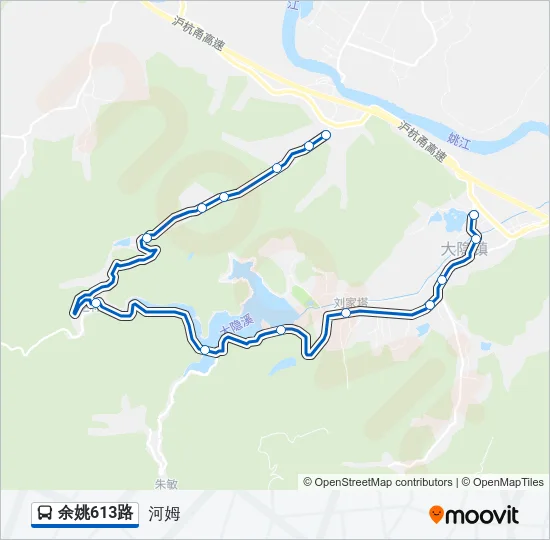 余姚613路 Bus Line Map