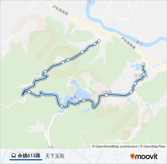 公交余姚613路的线路图