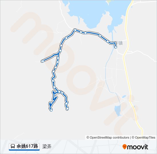 余姚617路 Bus Line Map
