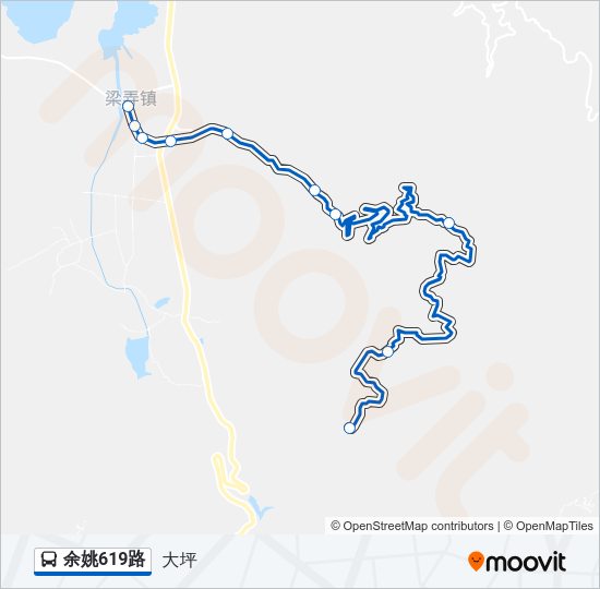 公交余姚619路的线路图