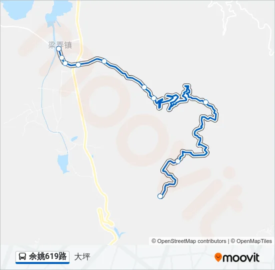 余姚619路 Bus Line Map