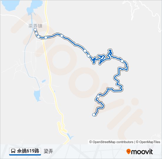 公交余姚619路的线路图