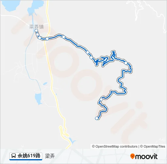 余姚619路 Bus Line Map