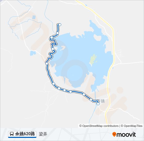 公交余姚620路的线路图