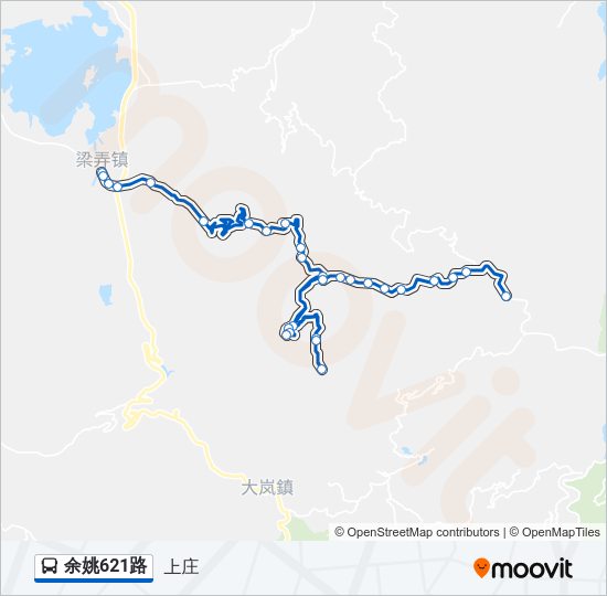 余姚621路 Bus Line Map