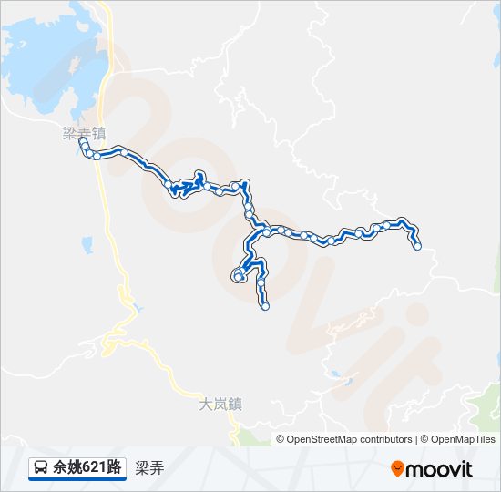 公交余姚621路的线路图