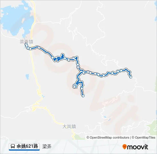 公交余姚621路的线路图