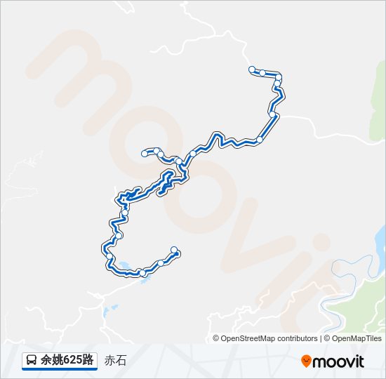 公交余姚625路的线路图