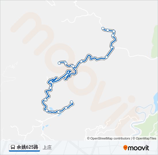公交余姚625路的线路图