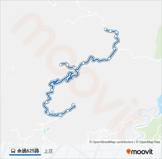 公交余姚625路的线路图