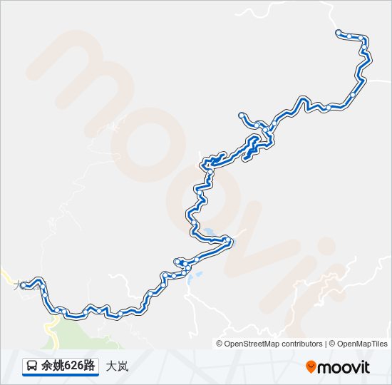 余姚626路 Bus Line Map